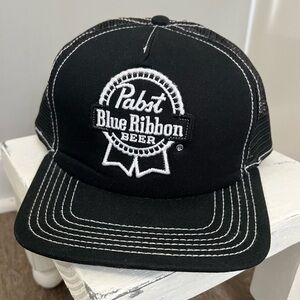 Pabst Blue Ribbon Black Trucker Hat
